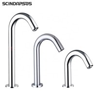 Wholesale 304 Stainless Steel DC Batter Sensor Taps Automatic Induction Faucet for Public Toilet