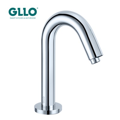 Goose-neck designed touch free sensor faucet for above counter basin